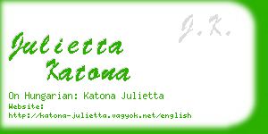 julietta katona business card